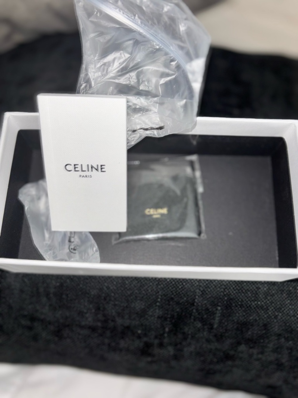 Celine Gold Glitter 3 Dots Cat-Eye Sunglasses with Black Lenses - Picture 3 of 8